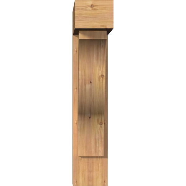 Funston Block Smooth Bracket W/ Offset Brace, Western Red Cedar, 7 1/2W X 26D X 38H